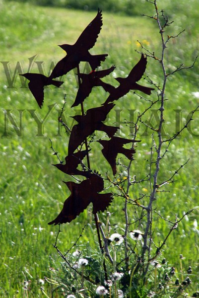 Gartenstecker `Vogelschwarm'